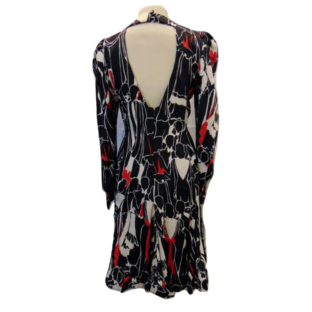 Vintage Carolina Herrera knee length dress Sz 8 - Picture 2 of 6
